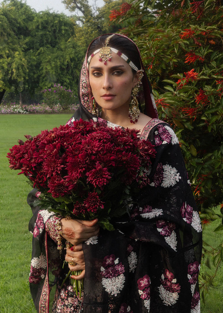 The Doll House by Hussain Rehar Unstitched Embroidered Korean Silk 3 Piece Suit HR26UDH Shahnoor D-876 - Wedding Collection