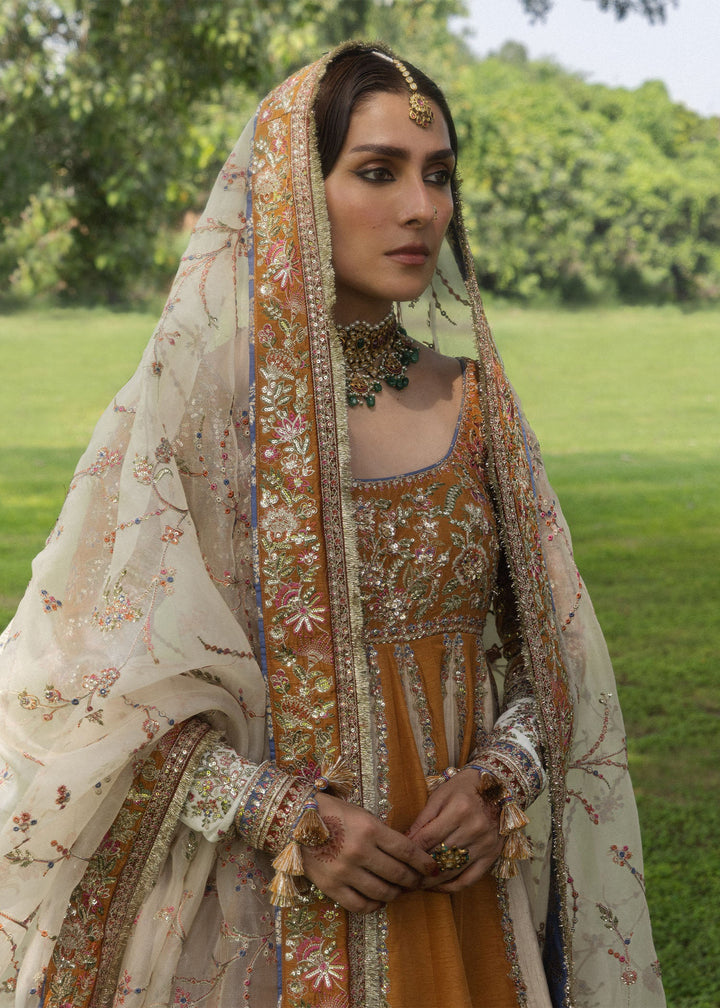 The Doll House by Hussain Rehar Unstitched Embroidered Korean Silk 3 Piece Suit HR26UDH Mehru D-877 - Wedding Collection