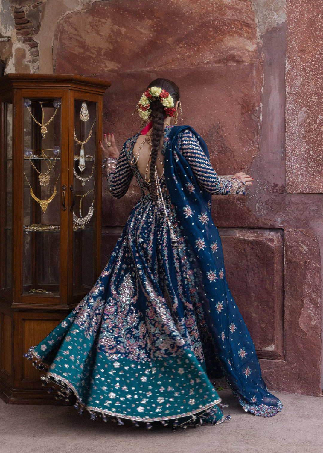 The Doll House by Hussain Rehar Unstitched Embroidered Korean Silk 3 Piece Suit HR26UDH Dill Afroz D-878 - Wedding Collection