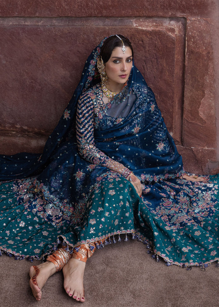 The Doll House by Hussain Rehar Unstitched Embroidered Korean Silk 3 Piece Suit HR26UDH Dill Afroz D-878 - Wedding Collection