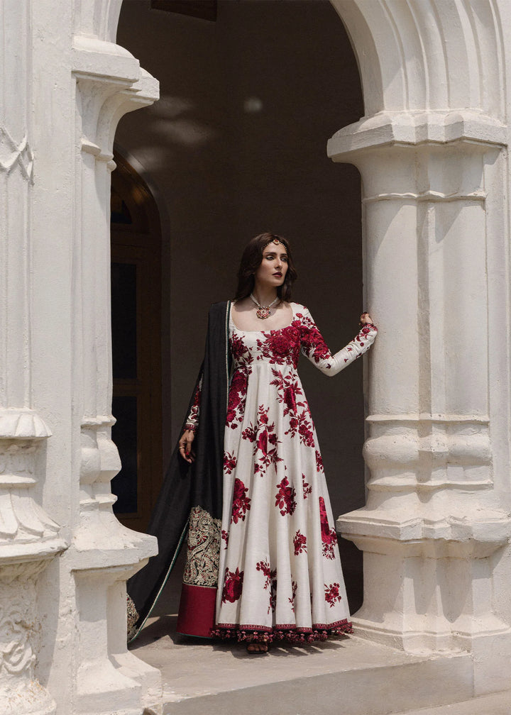 The Doll House by Hussain Rehar Unstitched Embroidered Korean Silk 3 Piece Suit HR26UDH Gulnar D-879 - Wedding Collection