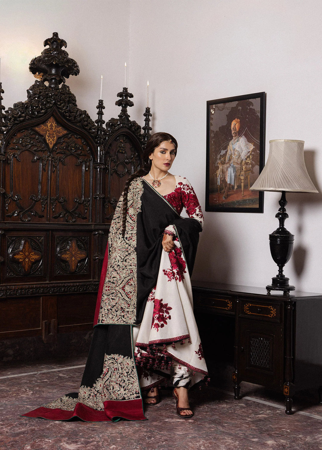 The Doll House by Hussain Rehar Unstitched Embroidered Korean Silk 3 Piece Suit HR26UDH Gulnar D-879 - Wedding Collection