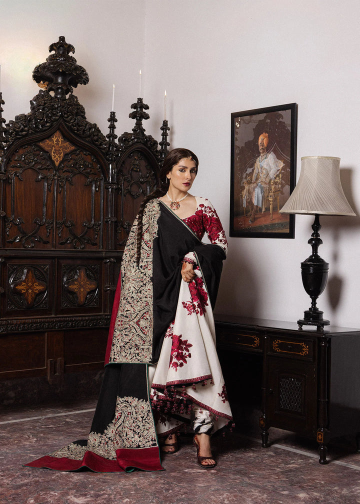 The Doll House by Hussain Rehar Unstitched Embroidered Korean Silk 3 Piece Suit HR26UDH Gulnar D-879 - Wedding Collection