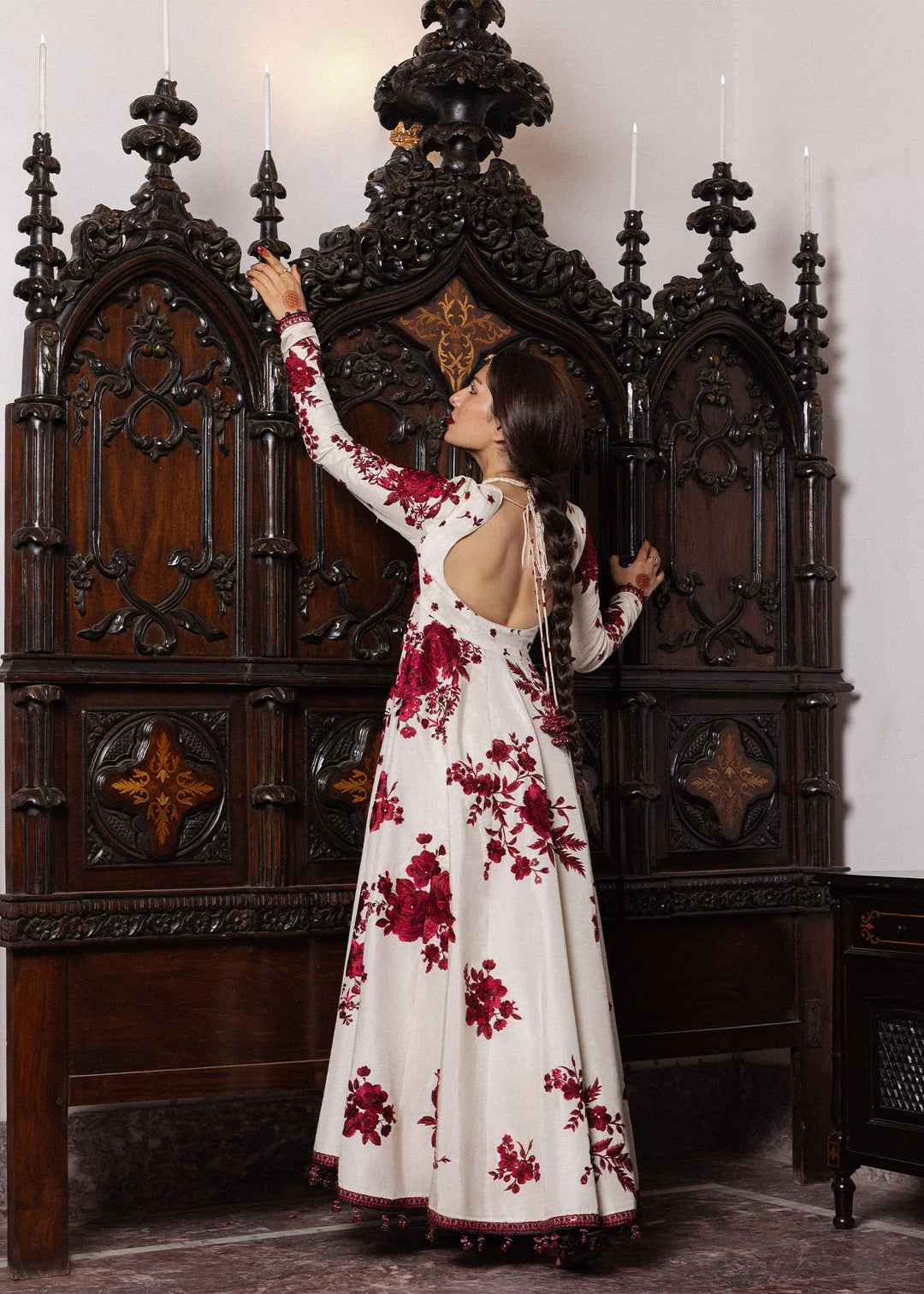The Doll House by Hussain Rehar Unstitched Embroidered Korean Silk 3 Piece Suit HR26UDH Gulnar D-879 - Wedding Collection