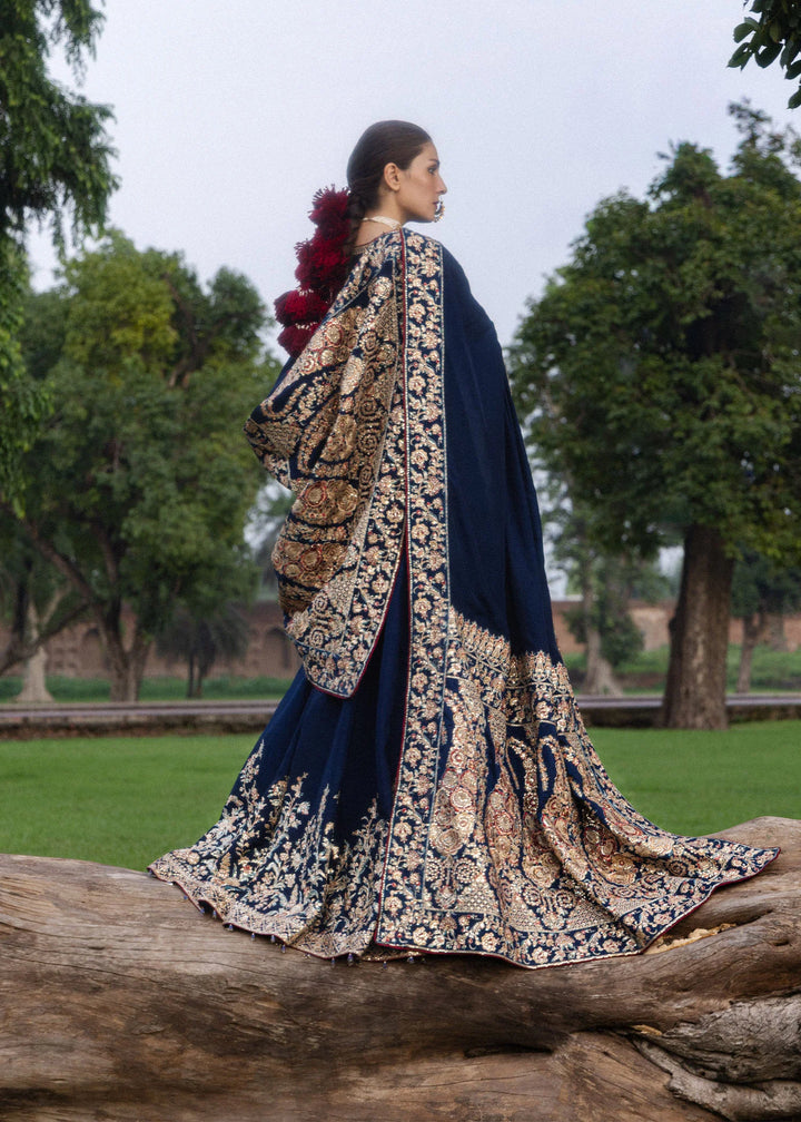 The Doll House by Hussain Rehar Unstitched Embroidered Korean Silk 3 Piece Suit HR26UDH Neelum D-881 - Wedding Collection