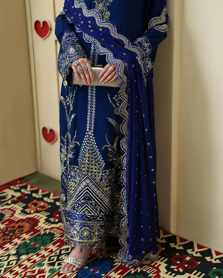Mahenoor by Roheenaz Unstitched Embroidered Raw Silk 3 Piece Suit RN26UMR Husn Ara RUNES260103 - Festive Collection