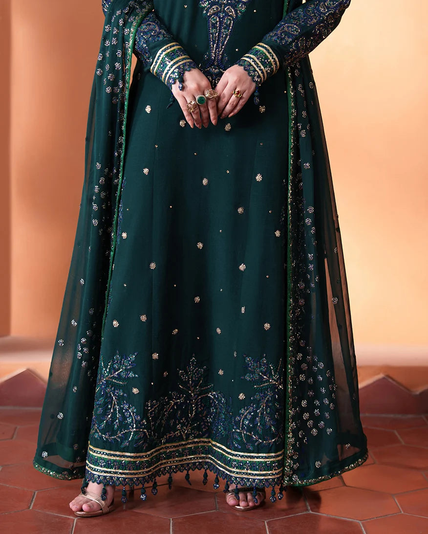 Mahenoor by Roheenaz Unstitched Embroidered Raw Silk 3 Piece Suit RN26UMR Nayyara RUNES260105 - Festive Collection