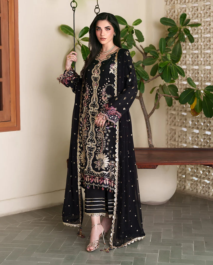 Mahenoor by Roheenaz Unstitched Embroidered Raw Silk 3 Piece Suit RN26UMR Chandni RUNES260107 - Festive Collection
