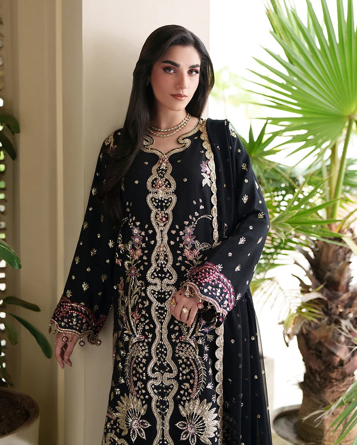 Mahenoor by Roheenaz Unstitched Embroidered Raw Silk 3 Piece Suit RN26UMR Chandni RUNES260107 - Festive Collection