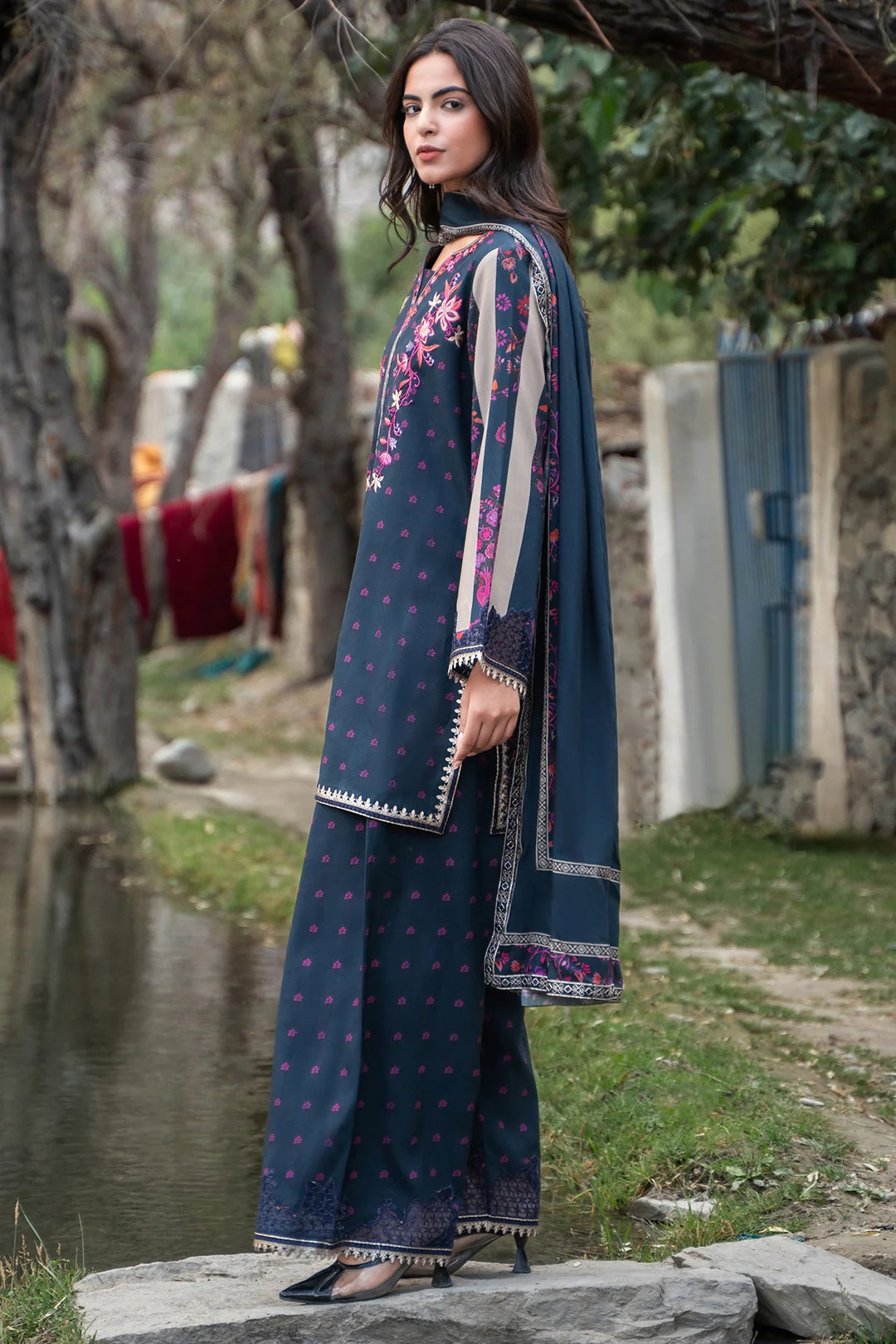Aniiq by Charizma Unstitched Embroidered Linen 3 Piece Suit CHR26UAL ANW7-11 - Casual Collection