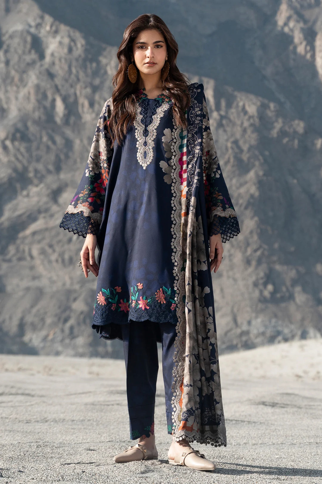 Aniiq by Charizma Unstitched Embroidered Linen 3 Piece Suit CHR26UAL ANW7-14 - Casual Collection