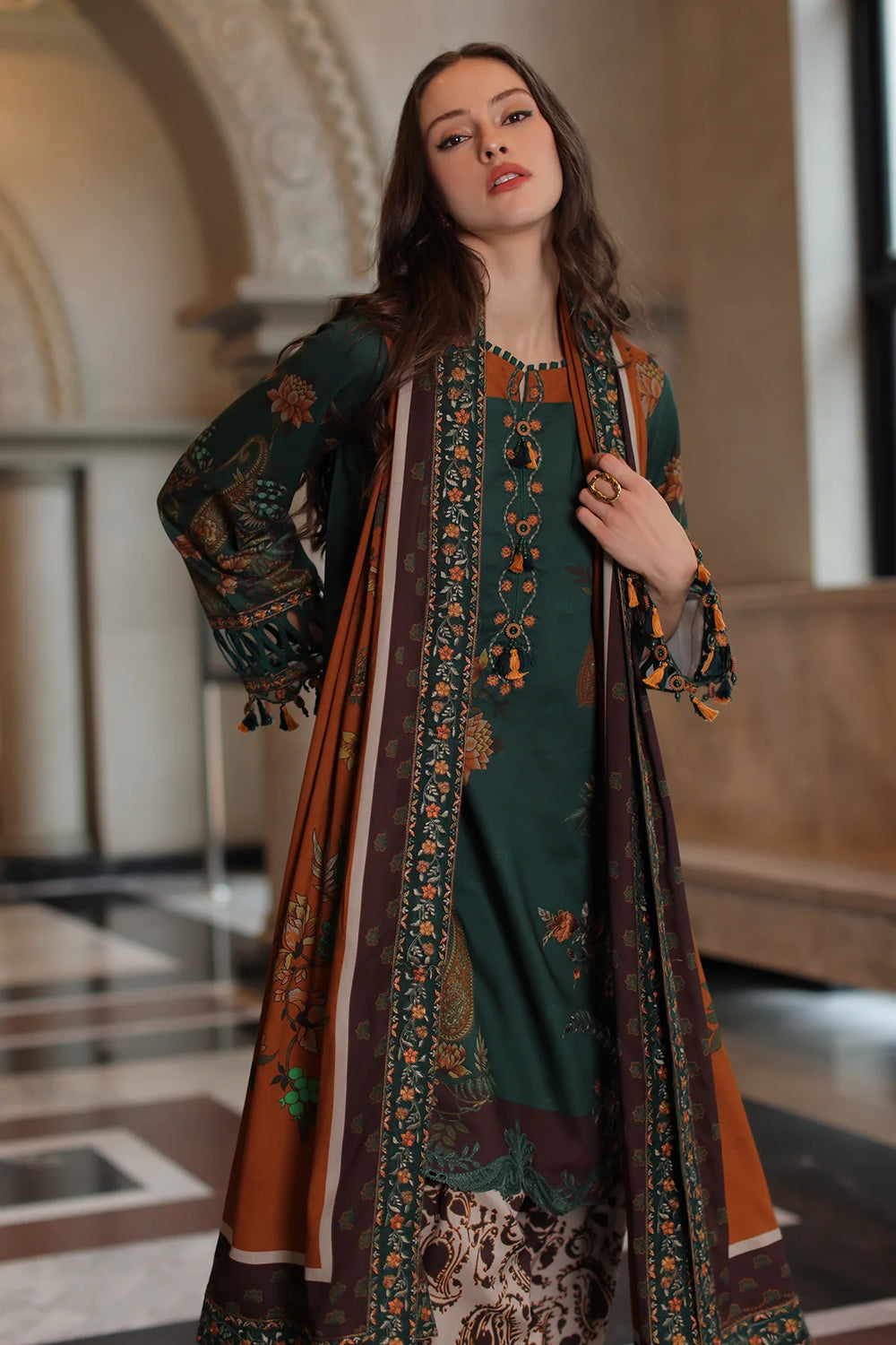 Aniiq by Charizma Unstitched Embroidered Linen 3 Piece Suit CHR26UAL ANW7-16 - Casual Collection