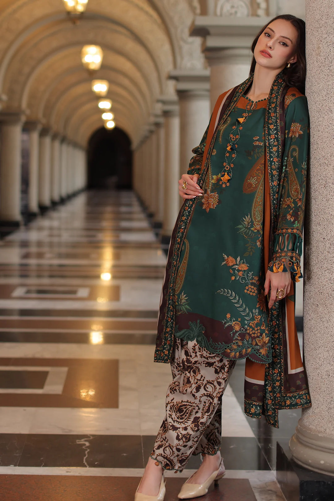 Aniiq by Charizma Unstitched Embroidered Linen 3 Piece Suit CHR26UAL ANW7-16 - Casual Collection