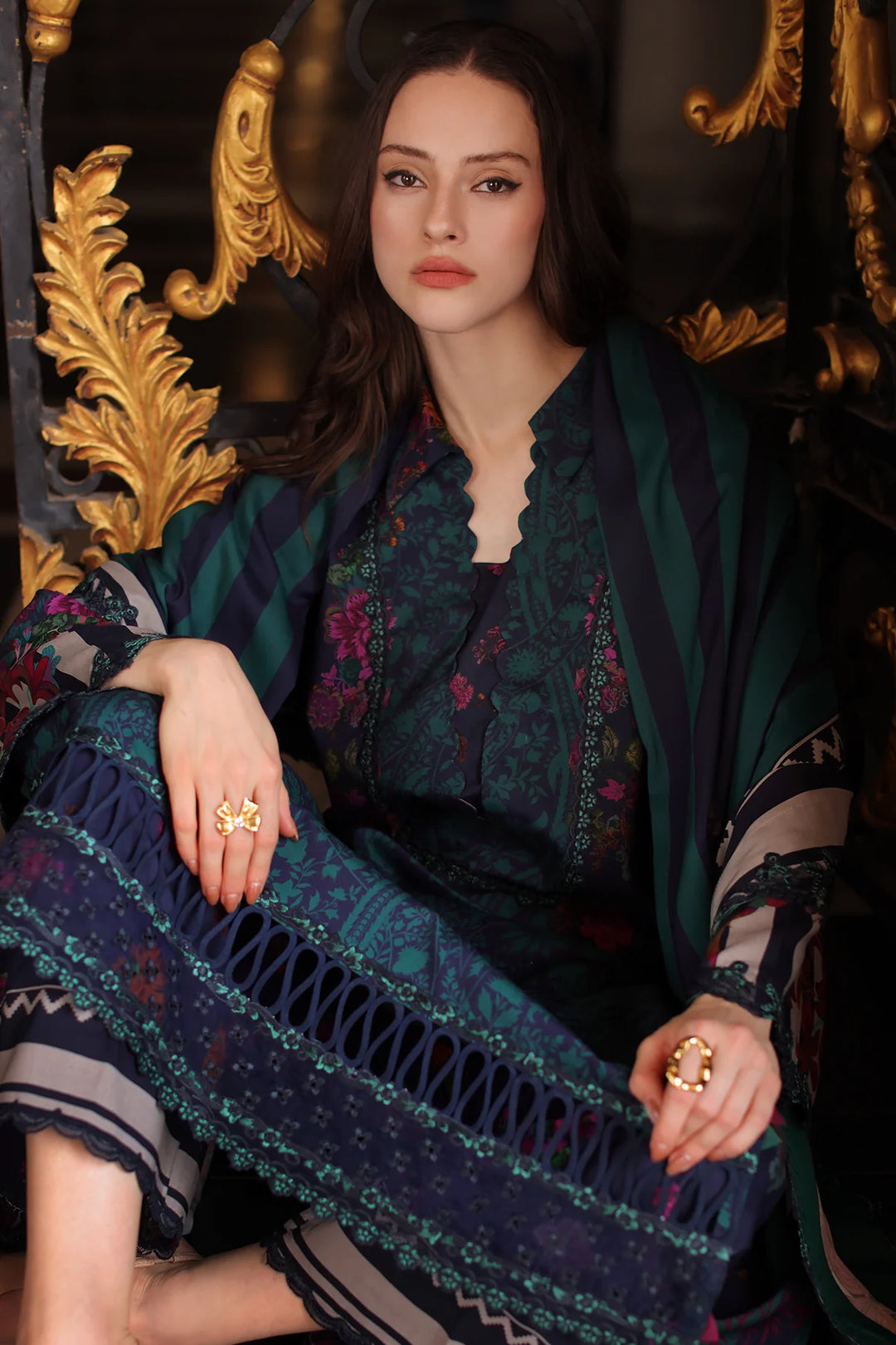 Aniiq by Charizma Unstitched Embroidered Linen 3 Piece Suit CHR26UAL ANW7-17 - Casual Collection
