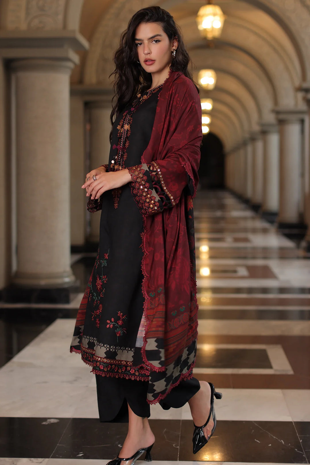 Aniiq by Charizma Unstitched Embroidered Linen 3 Piece Suit CHR26UAL ANW7-18 - Casual Collection