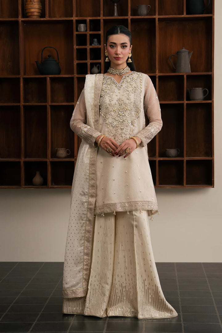 Xenia Formals Unstitched Embroidered Organza 3 Piece Suit D-01 Royale - Festive Collection