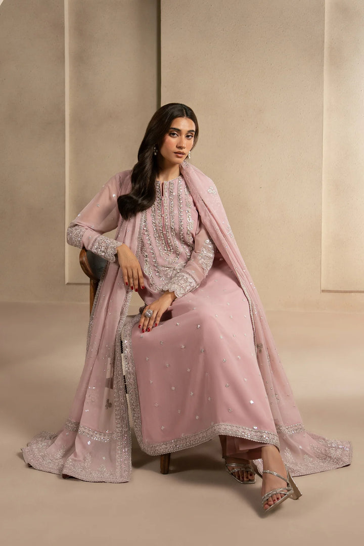 Xenia Formals Unstitched Embroidered Chiffon 3 Piece Suit XF-1289 Nila - Festive Collection