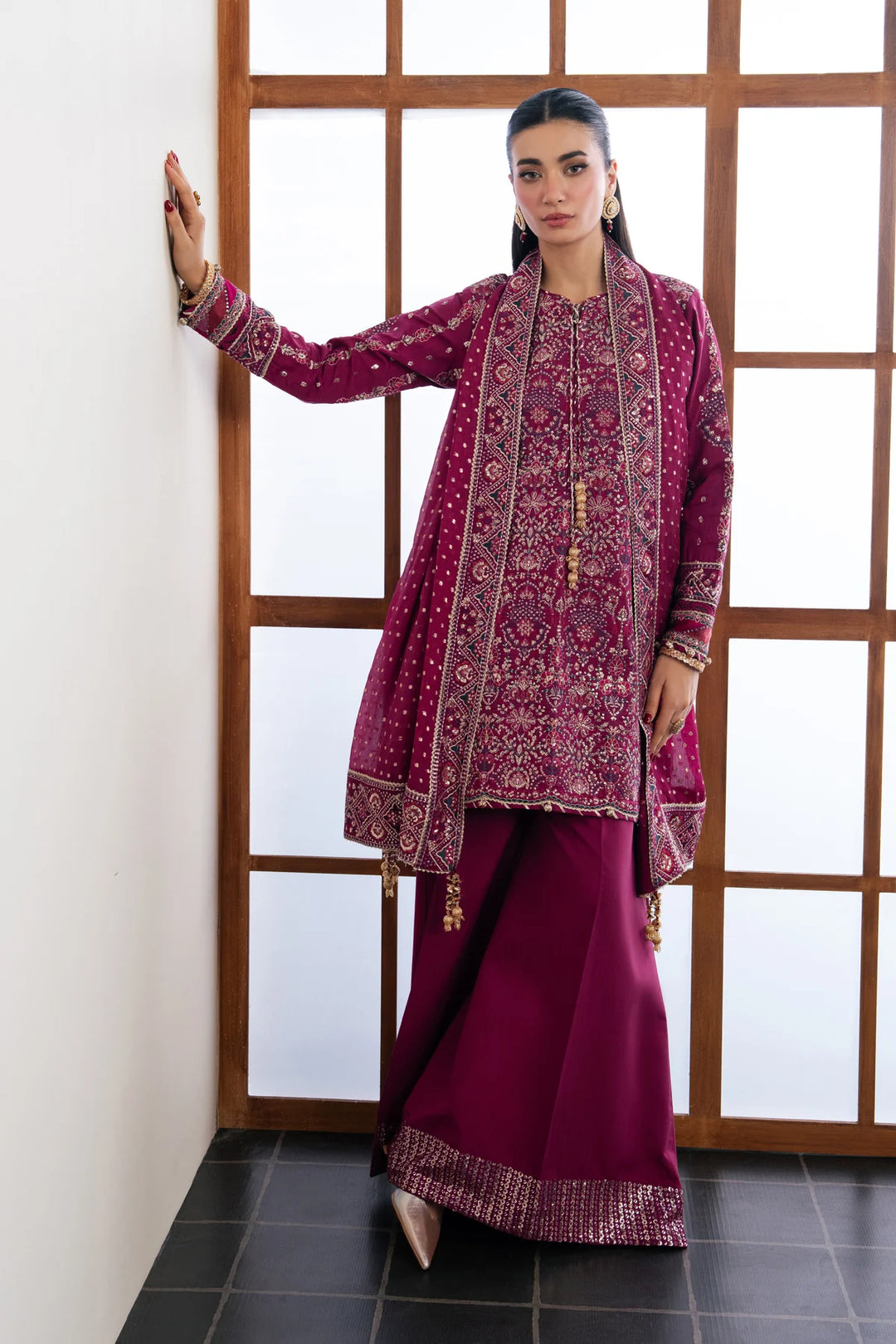 Xenia Formals Unstitched Embroidered Chiffon 3 Piece Suit D-06 Nayra - Festive Collection