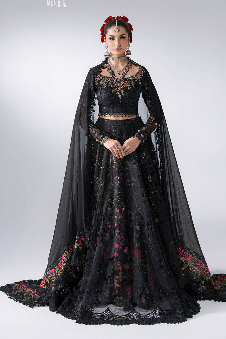 Mbroidered by Maria B Unstitched Embroidered Organza 3 Piece Suit MB26UMW D1 - Wedding Collection