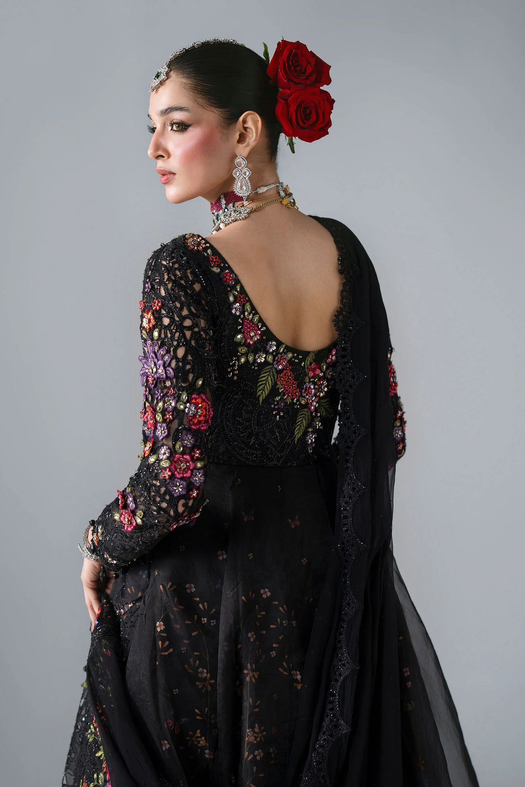 Mbroidered by Maria B Unstitched Embroidered Organza 3 Piece Suit MB26UMW D1 - Wedding Collection