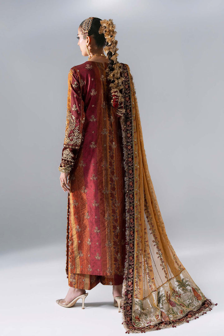 Mbroidered by Maria B Unstitched Embroidered Raw Silk 3 Piece Suit MB26UMW D4 - Wedding Collection