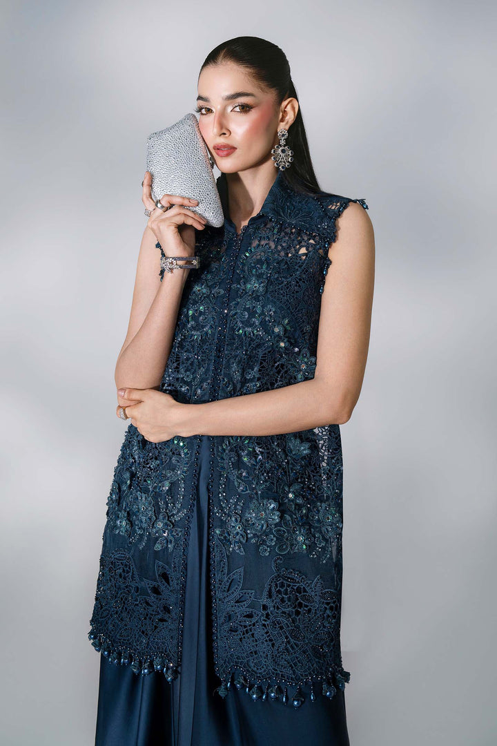 Mbroidered by Maria B Unstitched Embroidered Organza 3 Piece Suit MB26UMW D6 - Wedding Collection