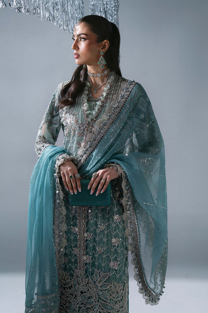 Mbroidered by Maria B Unstitched Embroidered Organza 3 Piece Suit MB26UMW D7 - Wedding Collection