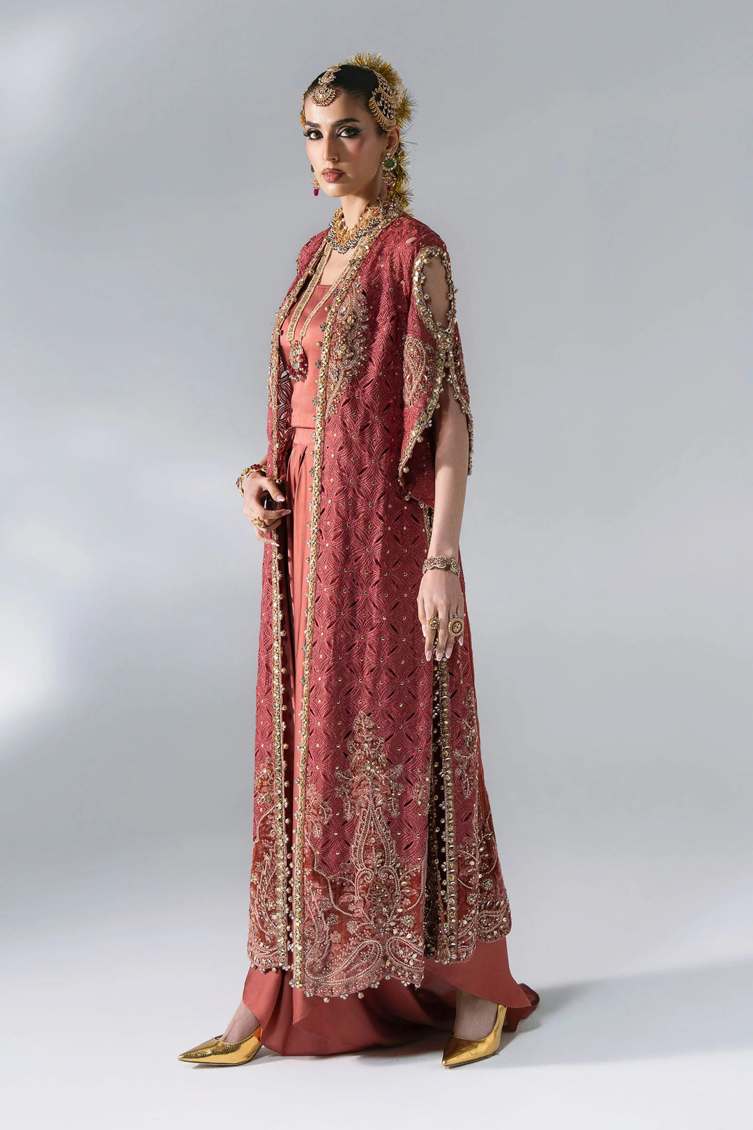Mbroidered by Maria B Unstitched Embroidered Organza 3 Piece Suit MB26UMW D8 - Wedding Collection