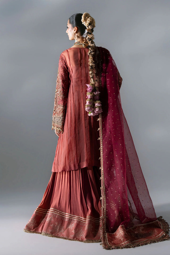 Mbroidered by Maria B Unstitched Embroidered Organza 3 Piece Suit MB26UMW D8 - Wedding Collection