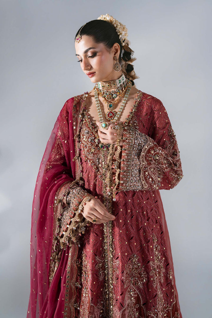 Mbroidered by Maria B Unstitched Embroidered Organza 3 Piece Suit MB26UMW D8 - Wedding Collection
