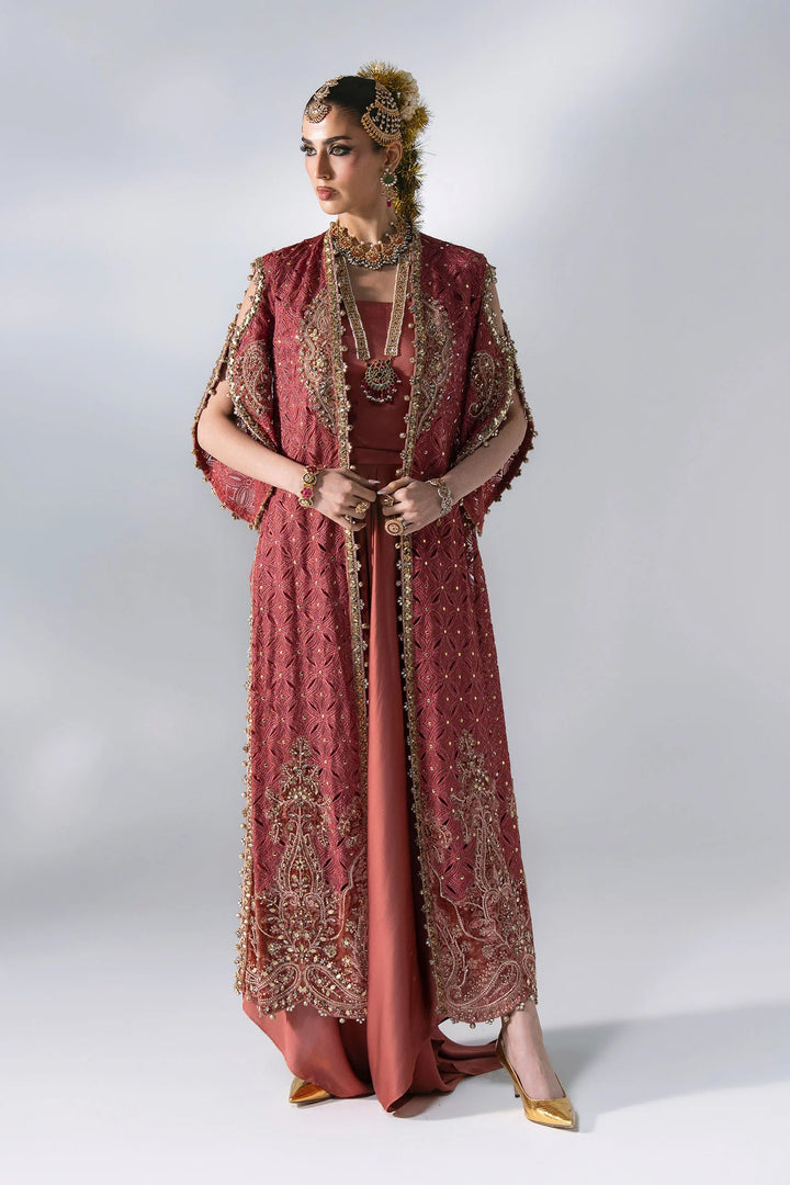 Mbroidered by Maria B Unstitched Embroidered Organza 3 Piece Suit MB26UMW D8 - Wedding Collection