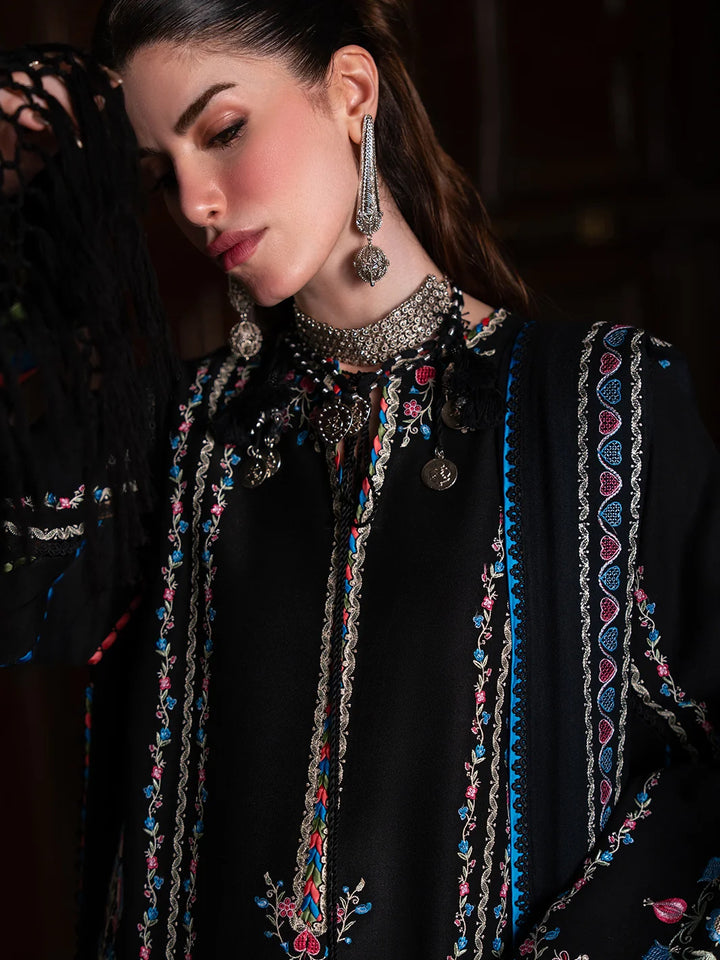 Dulzura by Bin Ilyas Unstitched Embroidered Leather Peach 3 Piece Suit BI26UPD 1021A - Leather Collection