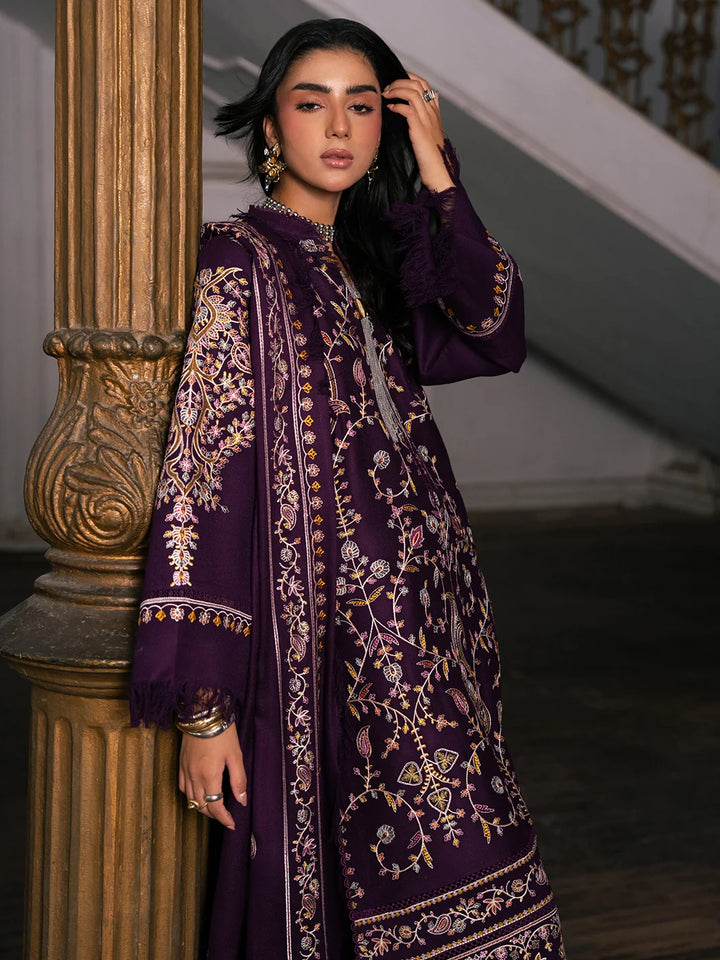 Dulzura by Bin Ilyas Unstitched Embroidered Leather Peach 3 Piece Suit BI26UPD 1022A - Leather Collection