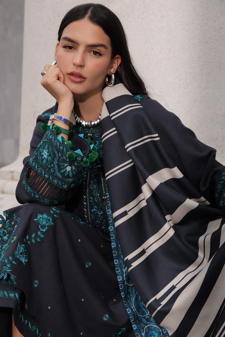 Poshima by Charizma Unstitched Embroidered Leather Peach 3 Piece Suit CHR26UPL PSW6-19 - Winter Collection