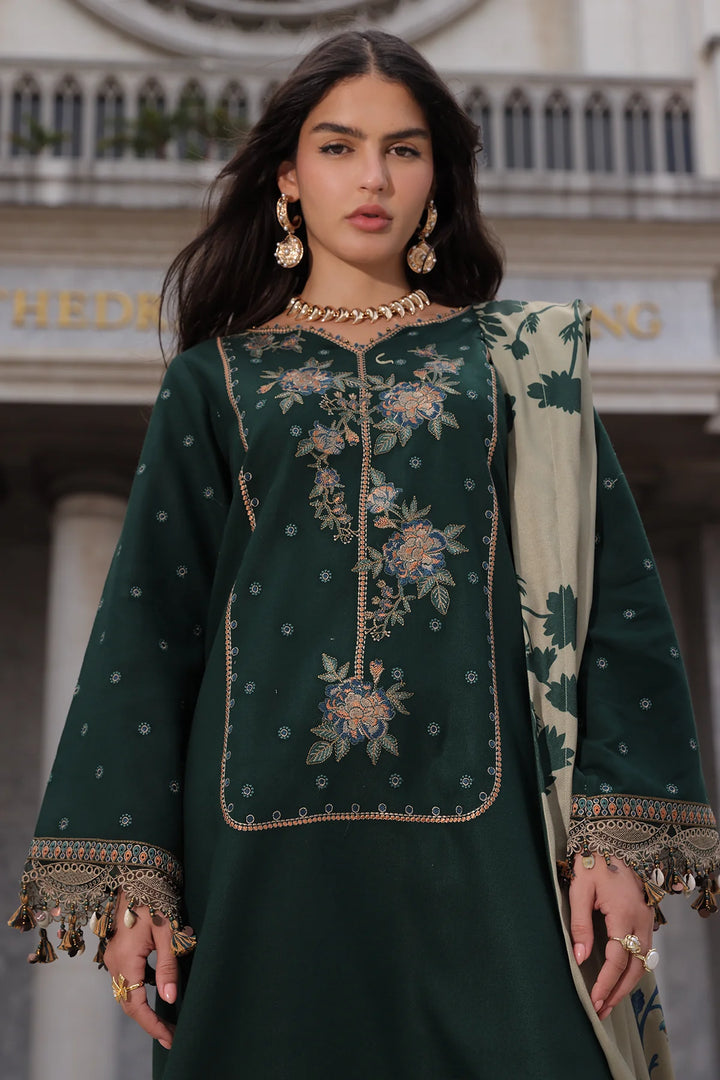 Poshima by Charizma Unstitched Embroidered Leather Peach 3 Piece Suit CHR26UPL PSW6-24 - Winter Collection
