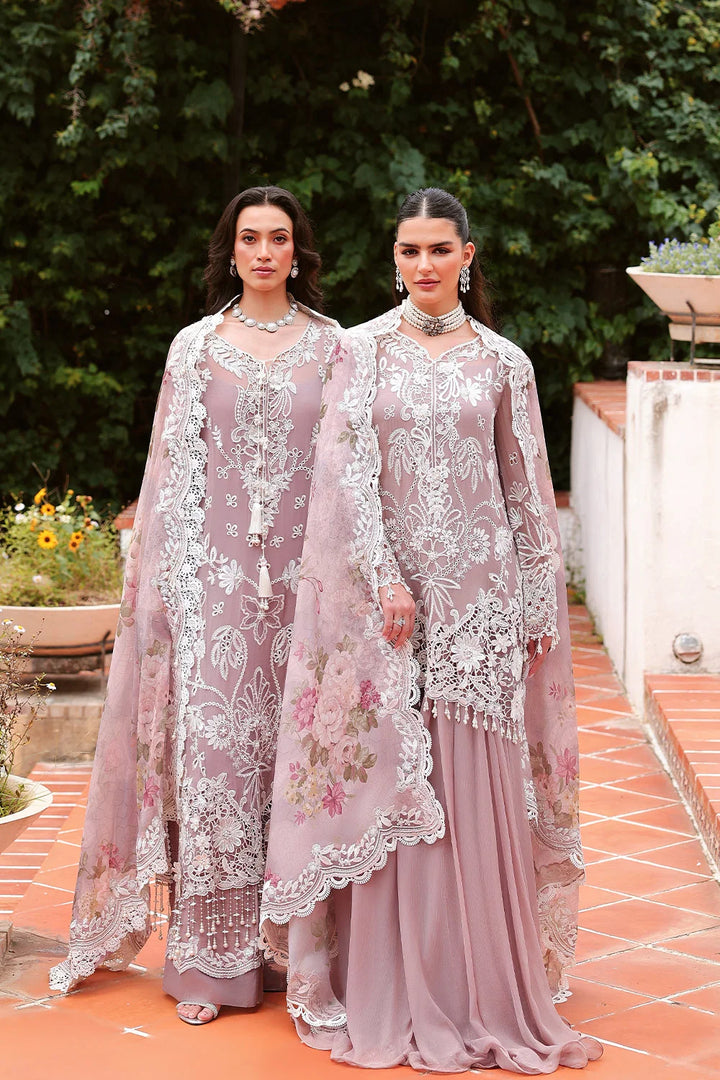 Lumiere by Saira Rizwan Unstitched Embroidered Bamber Chiffon 3 Piece Suit SR26ULF Petal SRL26-02 - Festive Collection