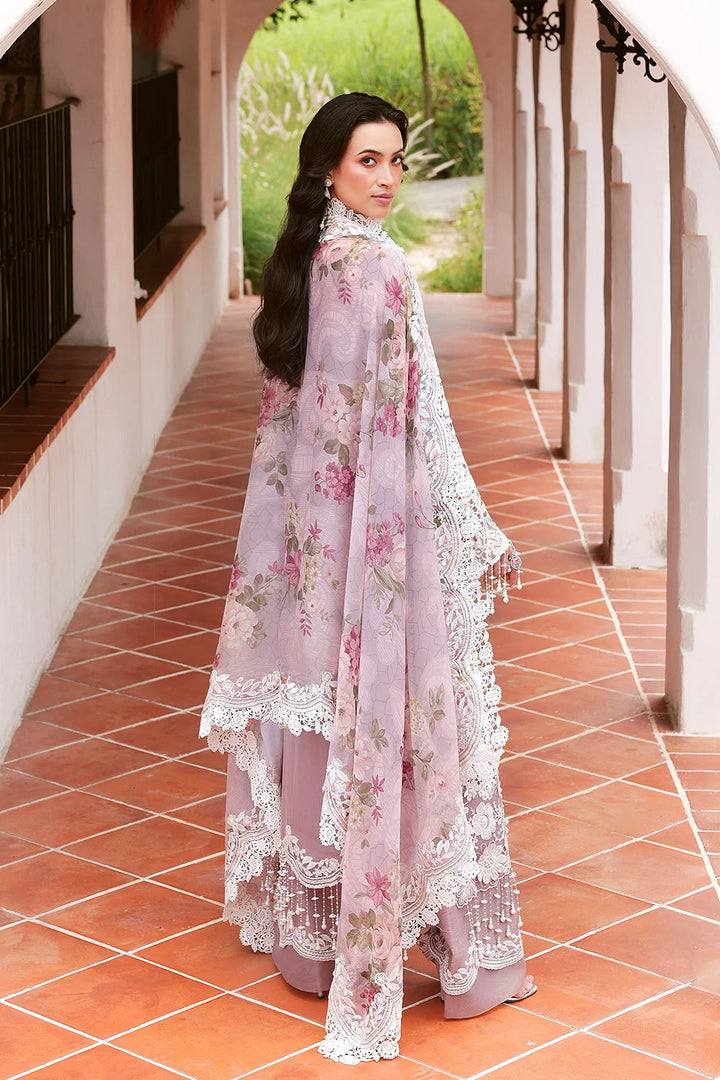 Lumiere by Saira Rizwan Unstitched Embroidered Bamber Chiffon 3 Piece Suit SR26ULF Petal SRL26-02 - Festive Collection