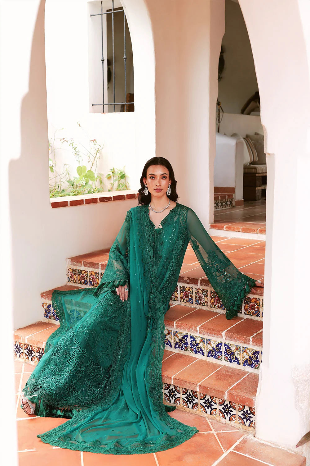 Lumiere by Saira Rizwan Unstitched Embroidered Bamber Chiffon 3 Piece Suit SR26ULF Poise SRL26-03 - Festive Collection