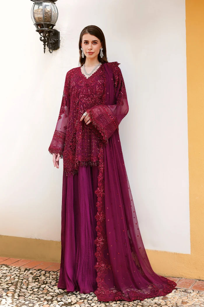 Lumiere by Saira Rizwan Unstitched Embroidered Bamber Chiffon 3 Piece Suit SR26ULF Willow SRL26-04 - Festive Collection