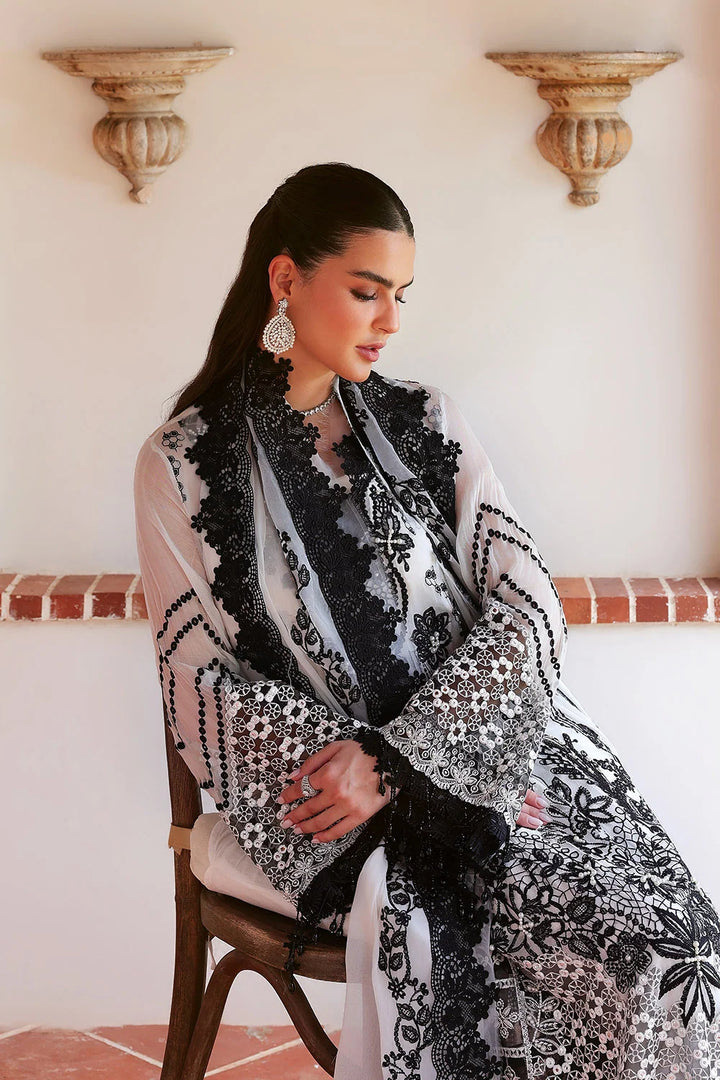 Lumiere by Saira Rizwan Unstitched Embroidered Chiffon 3 Piece Suit SR26ULF Pearl SRL26-05 - Festive Collection
