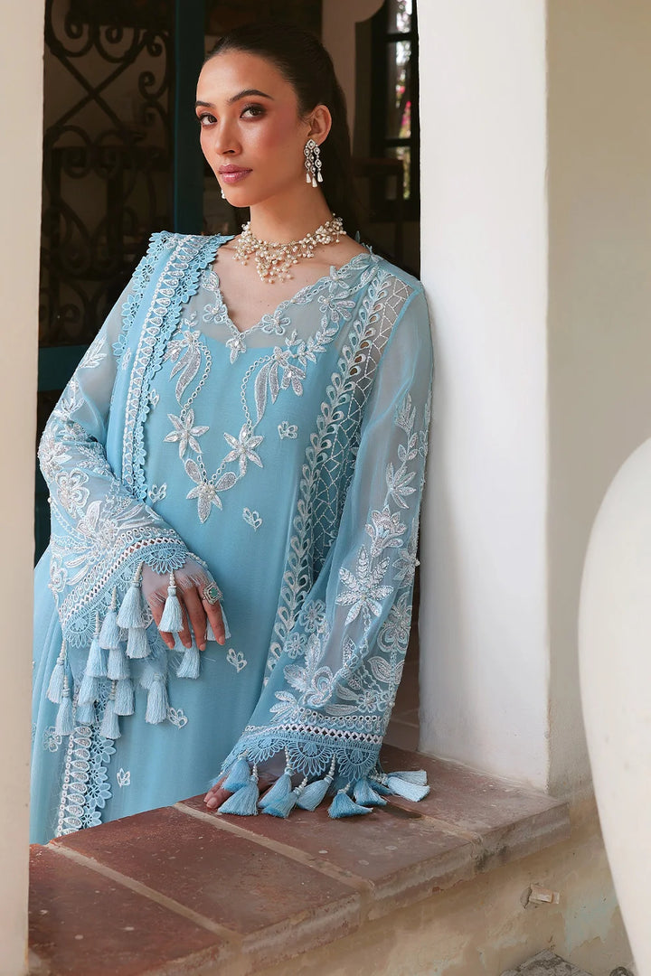 Lumiere by Saira Rizwan Unstitched Embroidered Bamber Chiffon 3 Piece Suit SR26ULF Iris SRL26-08 - Festive Collection
