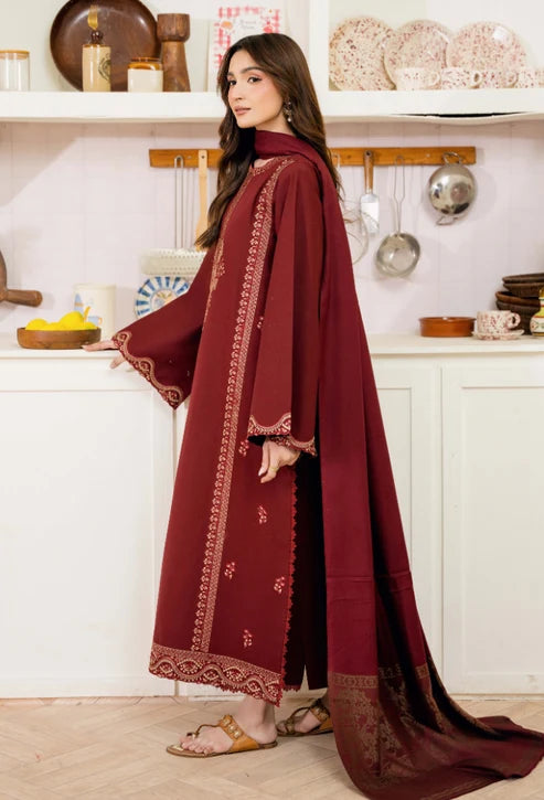 Onara by Humdum Unstitched Embroidered Khaddar 3 Piece Suit HD26UKO D-03 - Winter Collection