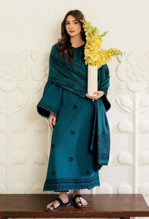 Onara by Humdum Unstitched Embroidered Khaddar 3 Piece Suit HD26UKO D-04 - Winter Collection