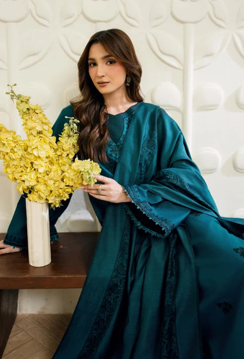 Onara by Humdum Unstitched Embroidered Khaddar 3 Piece Suit HD26UKO D-04 - Winter Collection