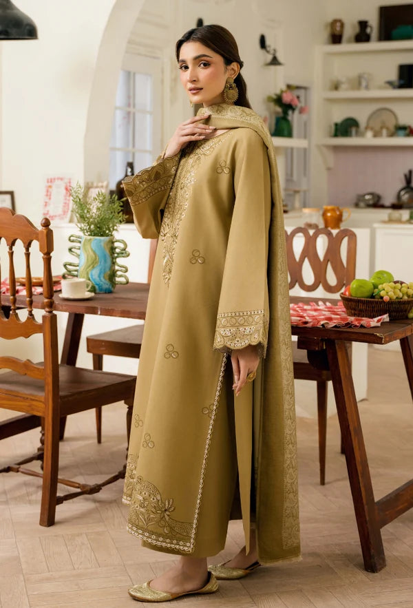 Onara by Humdum Unstitched Embroidered Khaddar 3 Piece Suit HD26UKO D-05 - Winter Collection
