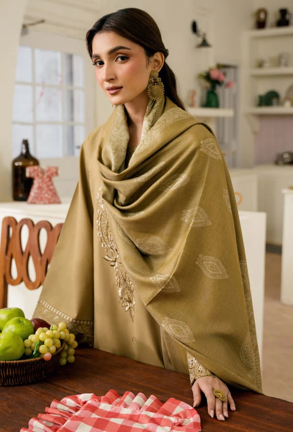 Onara by Humdum Unstitched Embroidered Khaddar 3 Piece Suit HD26UKO D-05 - Winter Collection