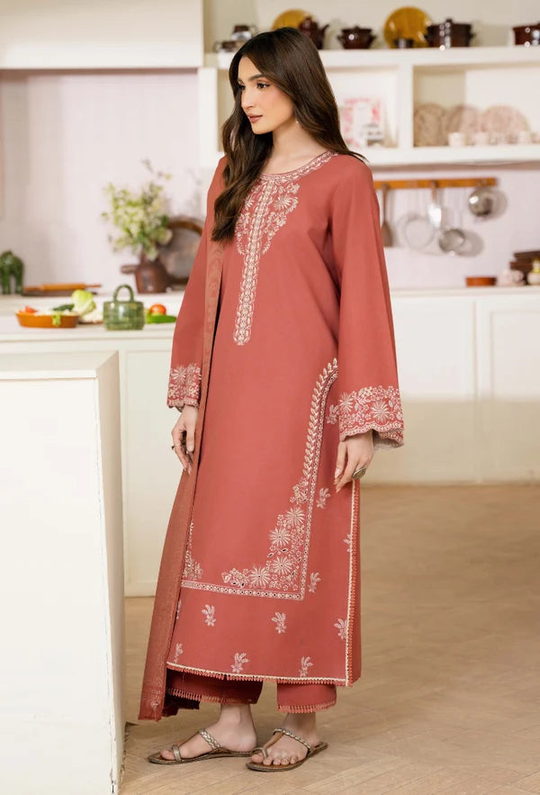 Onara by Humdum Unstitched Embroidered Khaddar 3 Piece Suit HD26UKO D-09 - Winter Collection