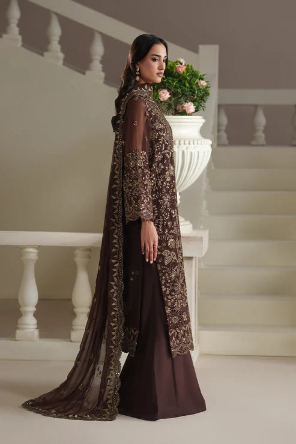 Modern Heirloom by Emaan Adeel Unstitched Embroidered Chiffon 3 Piece Suit EA26UMH Adelia - Festive Collection
