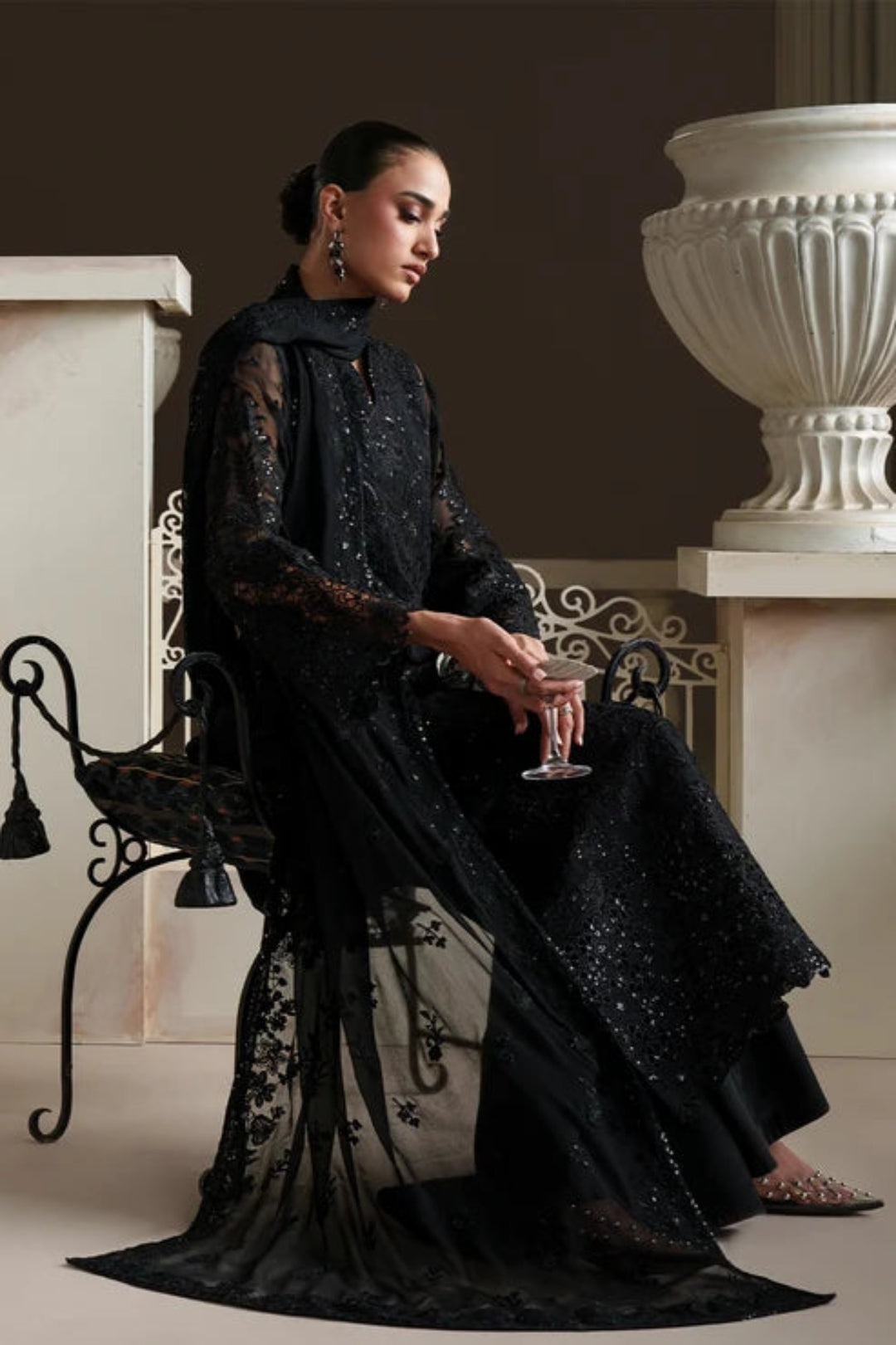 Modern Heirloom by Emaan Adeel Unstitched Embroidered Chiffon 3 Piece Suit EA26UMH Ottilie - Festive Collection