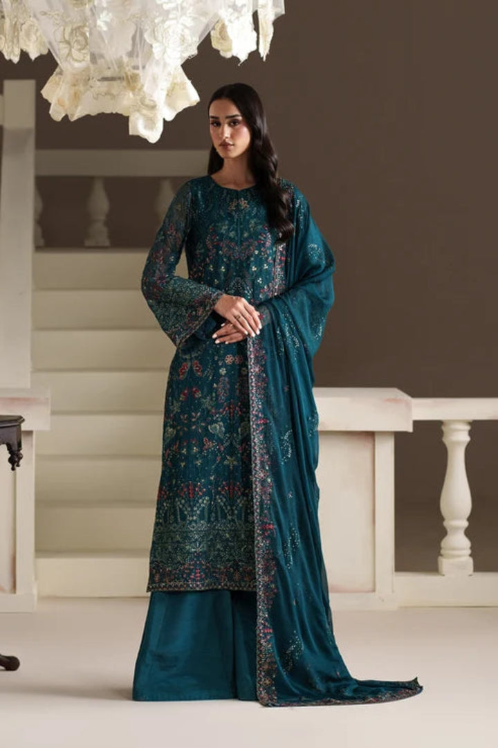 Modern Heirloom by Emaan Adeel Unstitched Embroidered Chiffon 3 Piece Suit EA26UMH Antique Charm - Festive Collection